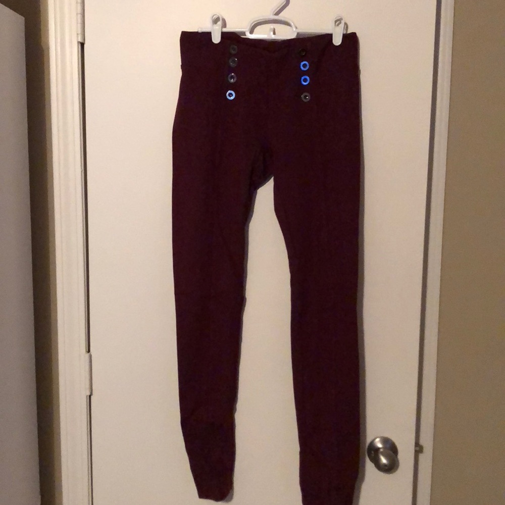 Maroon cotton pants